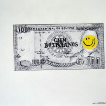 HAPPINES III | Ink and stamp on paper | 23x30.5cm | 2013