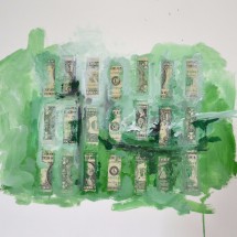 SENSELESS | Bills and acrylic on paper | Variable | 2013