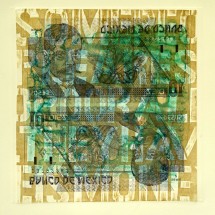 UNTITLED (X&M GREEN) | Monotype and xilography | 41x36cm | 2014